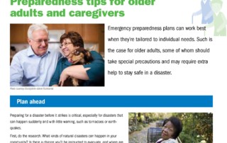 Preparedness Tips for Older Adults and Caregivers